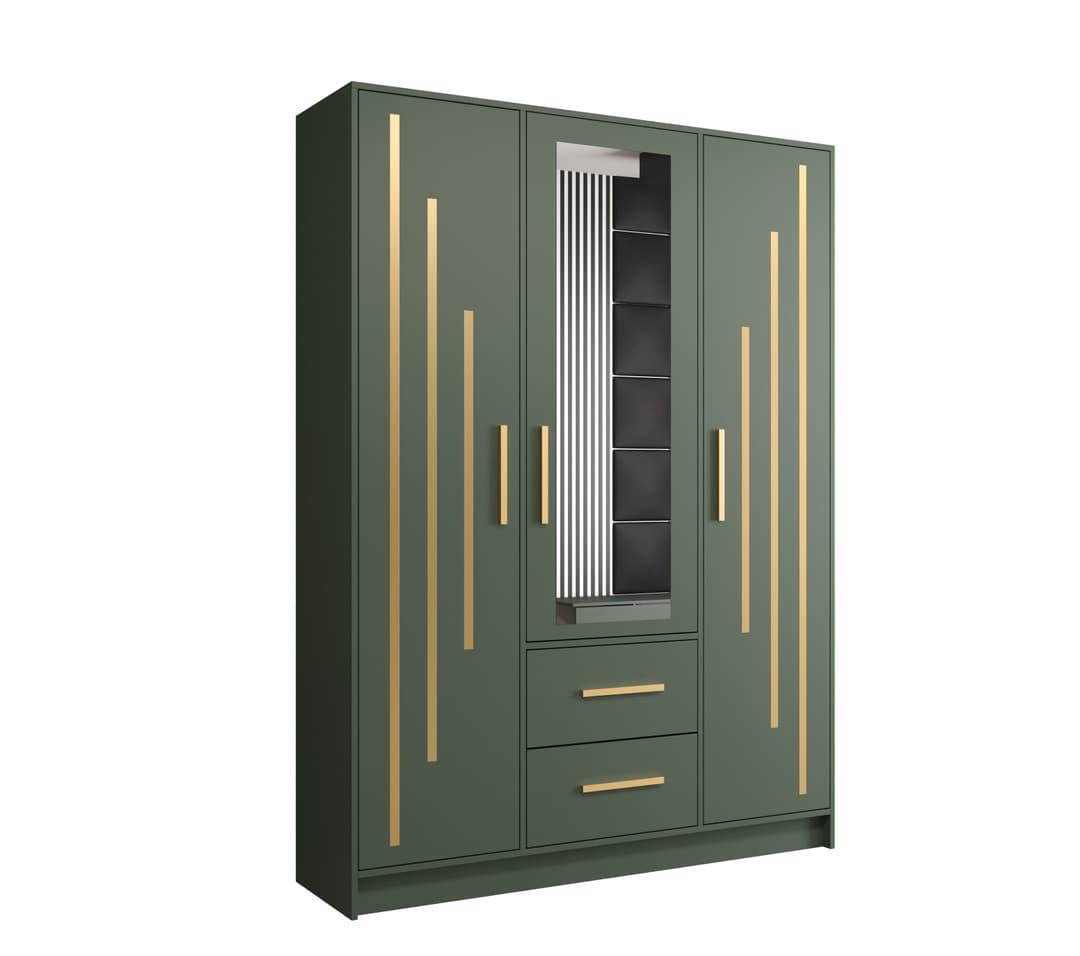 Berlin IV Hinged Door Wardrobe 153cm